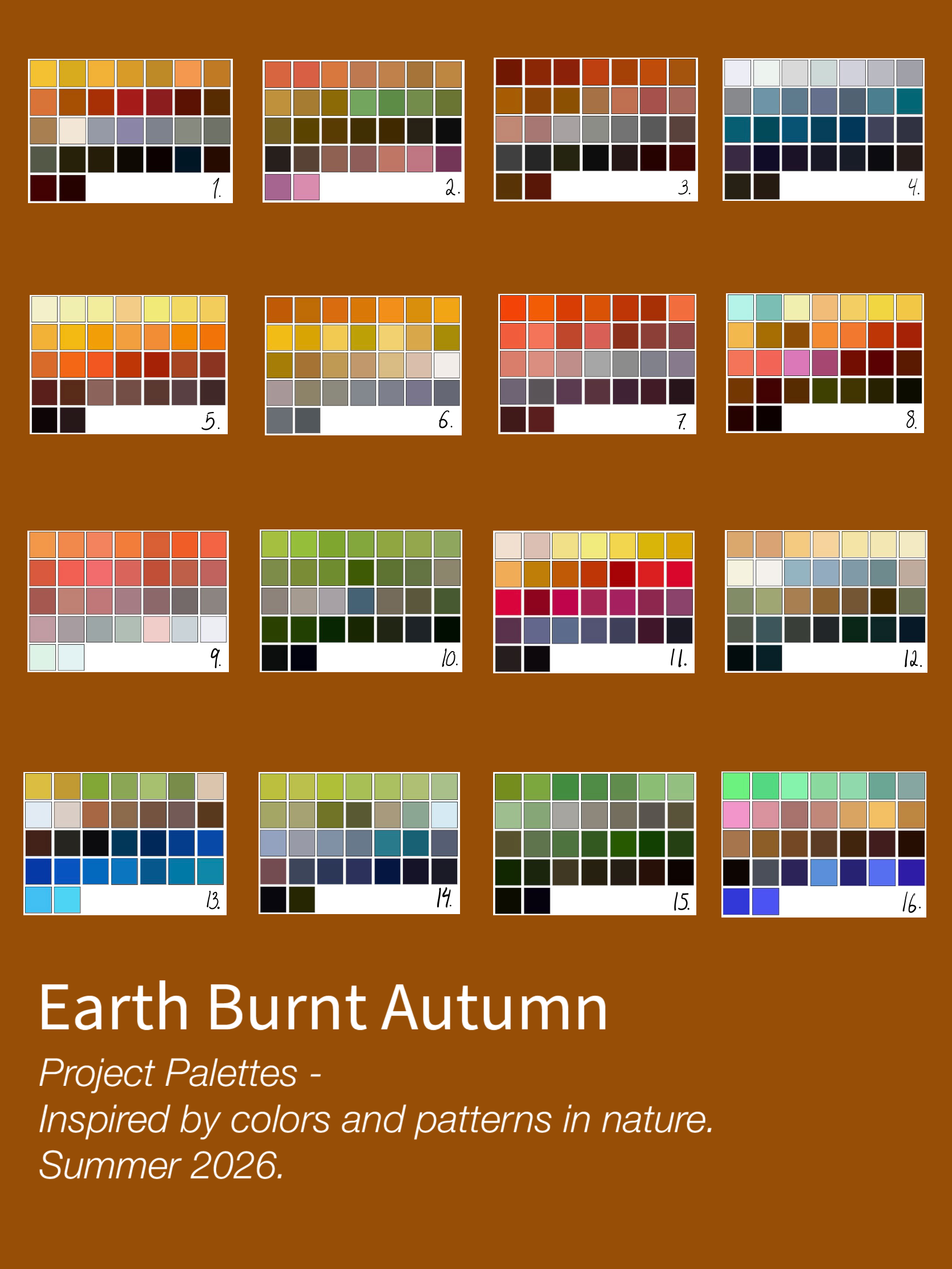 Earth Burnt Autumn Palette