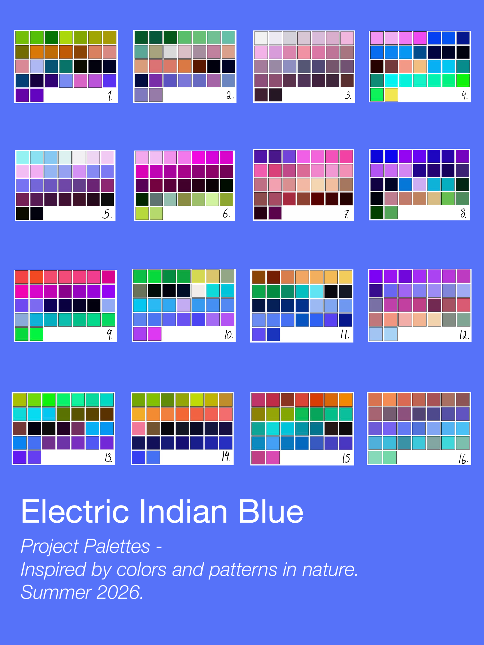 Electric Indian Blue Palette